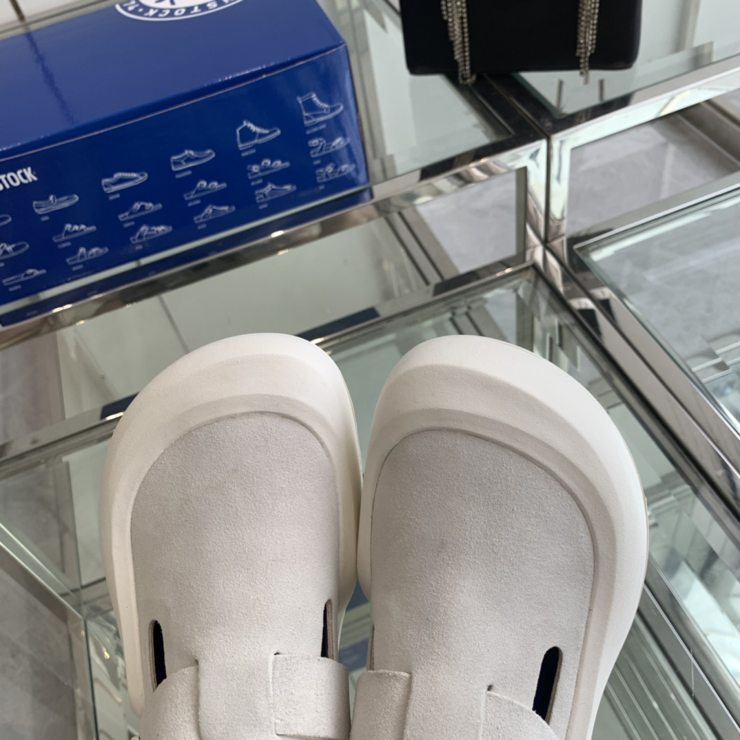 Birkenstock Suede Buckle Loafer Grey