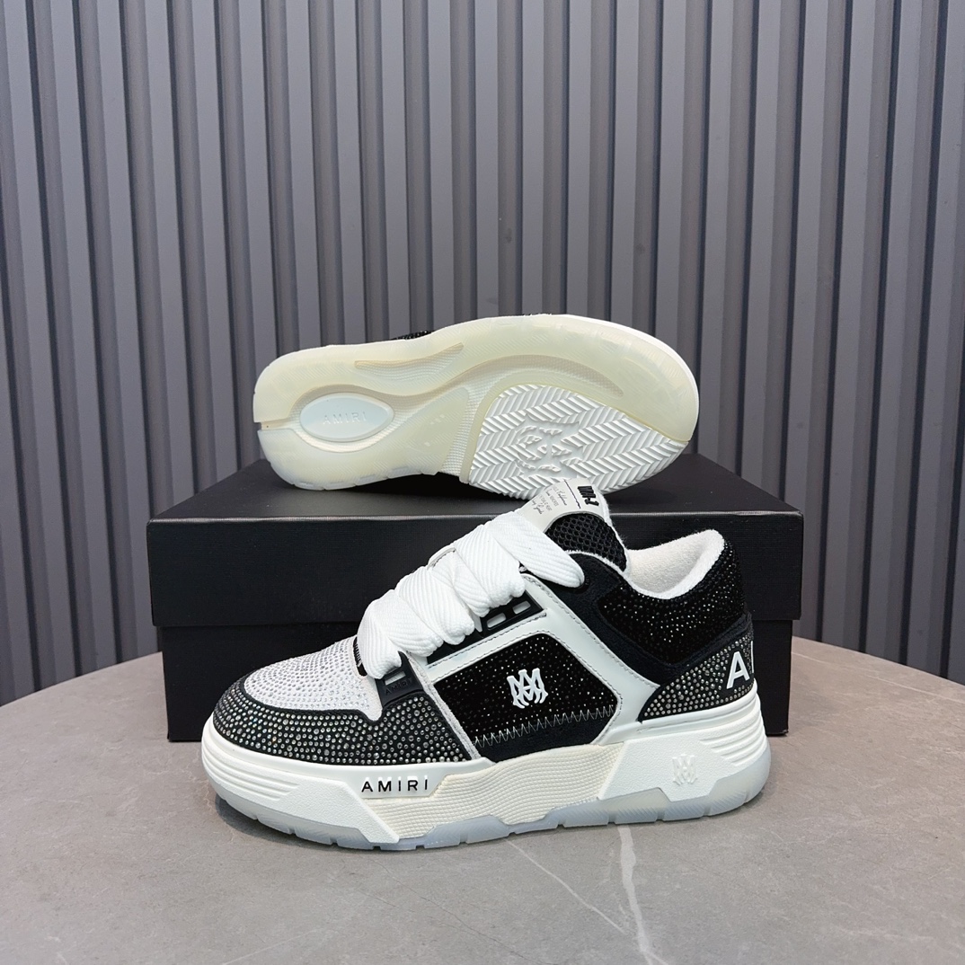 AMIRI Crystal Low-Top Sneakers Black/White