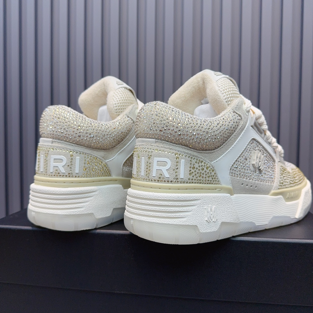 Amiri Crystal Low Sneakers White