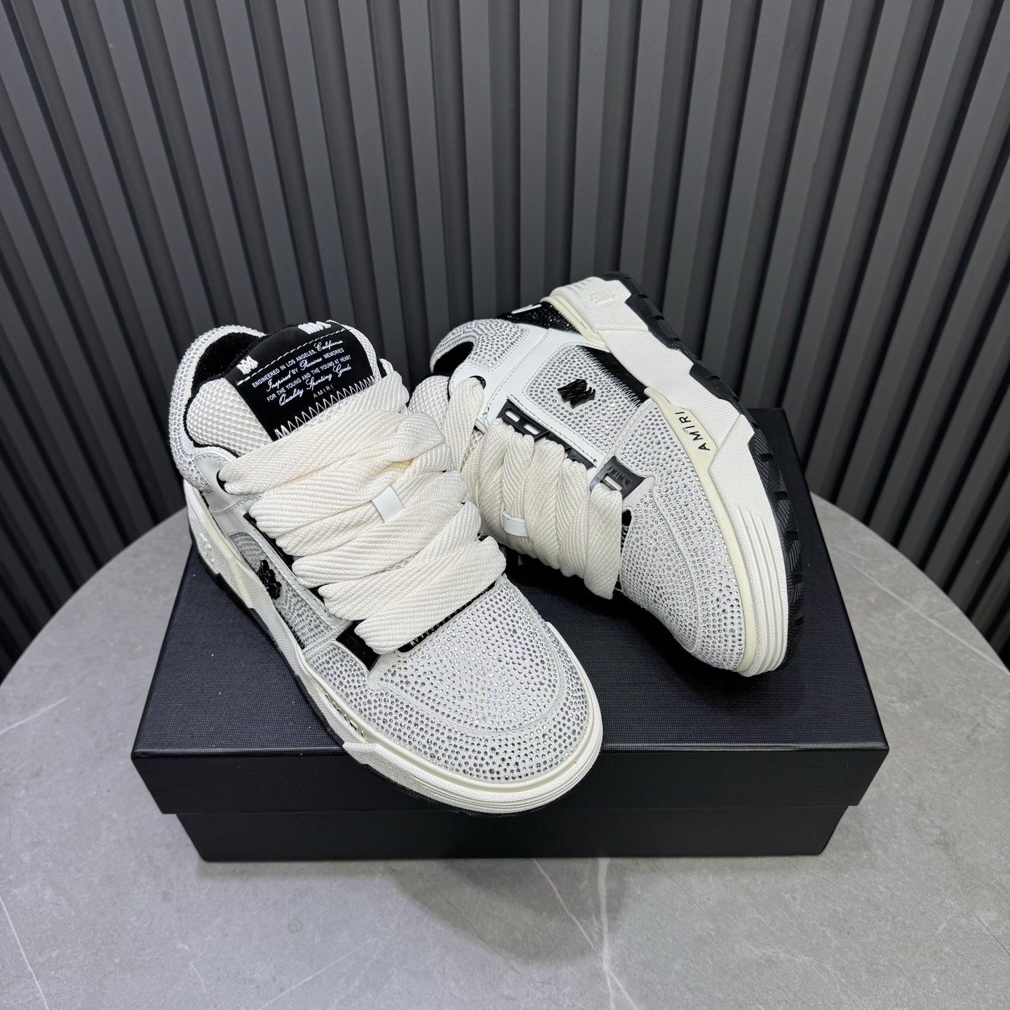 AMIRI Crystal Low Sneakers White/Black