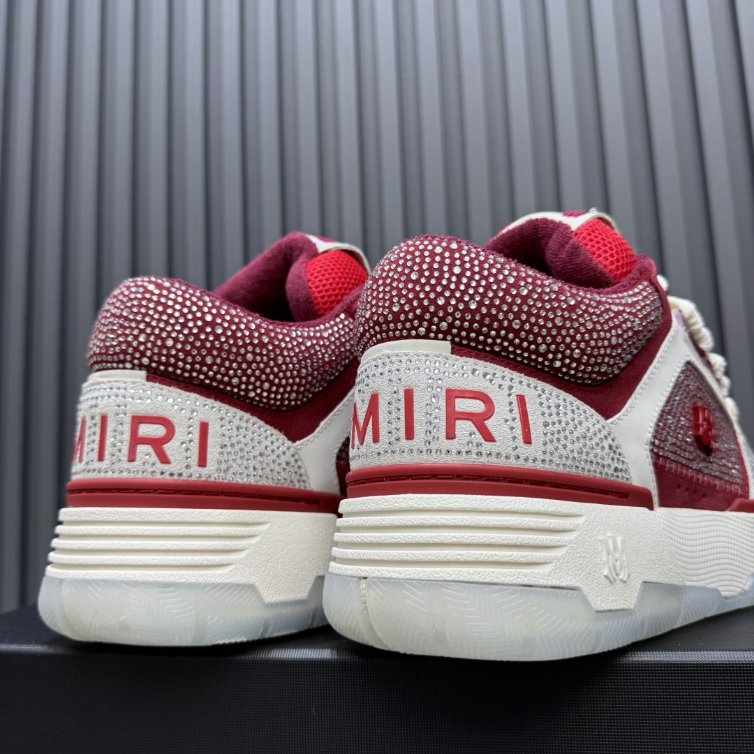 AMIRI Crystal Low-Top Sneakers Red/White