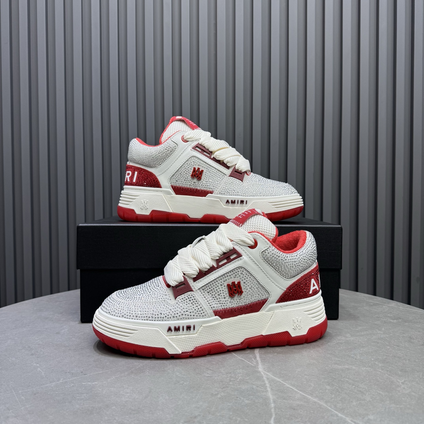 AMIRI Crystal Low Sneaker White/Red