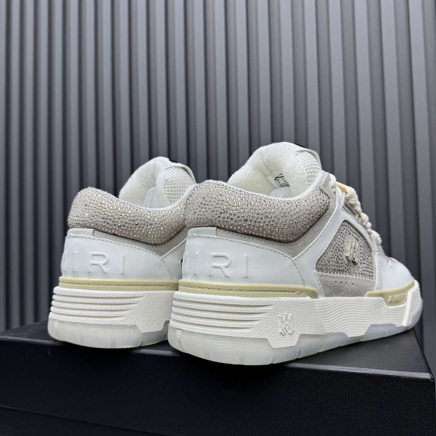 Amiri Crystal Low-Top Sneakers White