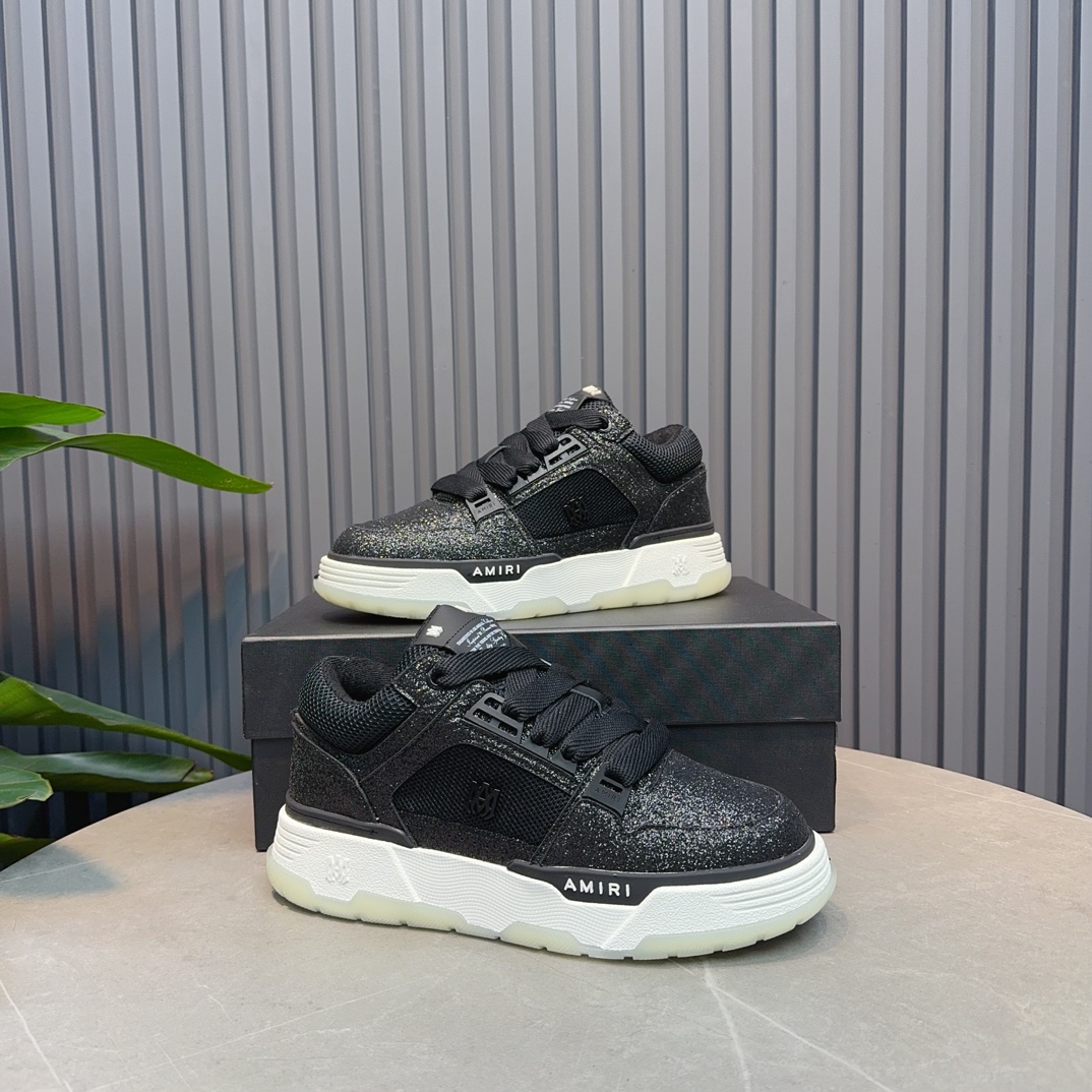 AMIRI Glitter Low-Top Sneakers Black