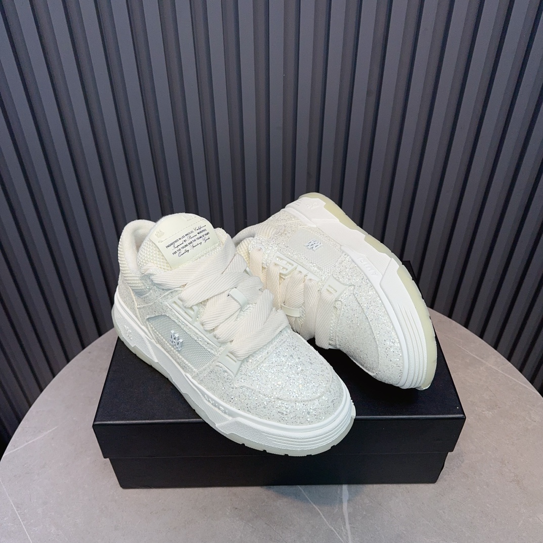 AMIRI Glitter Low Sneakers White