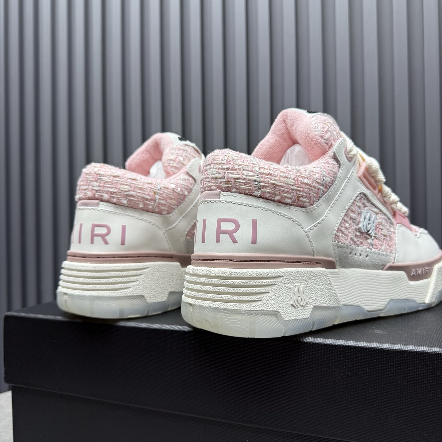 AMIRI Tweed Low-Top Sneakers Pink