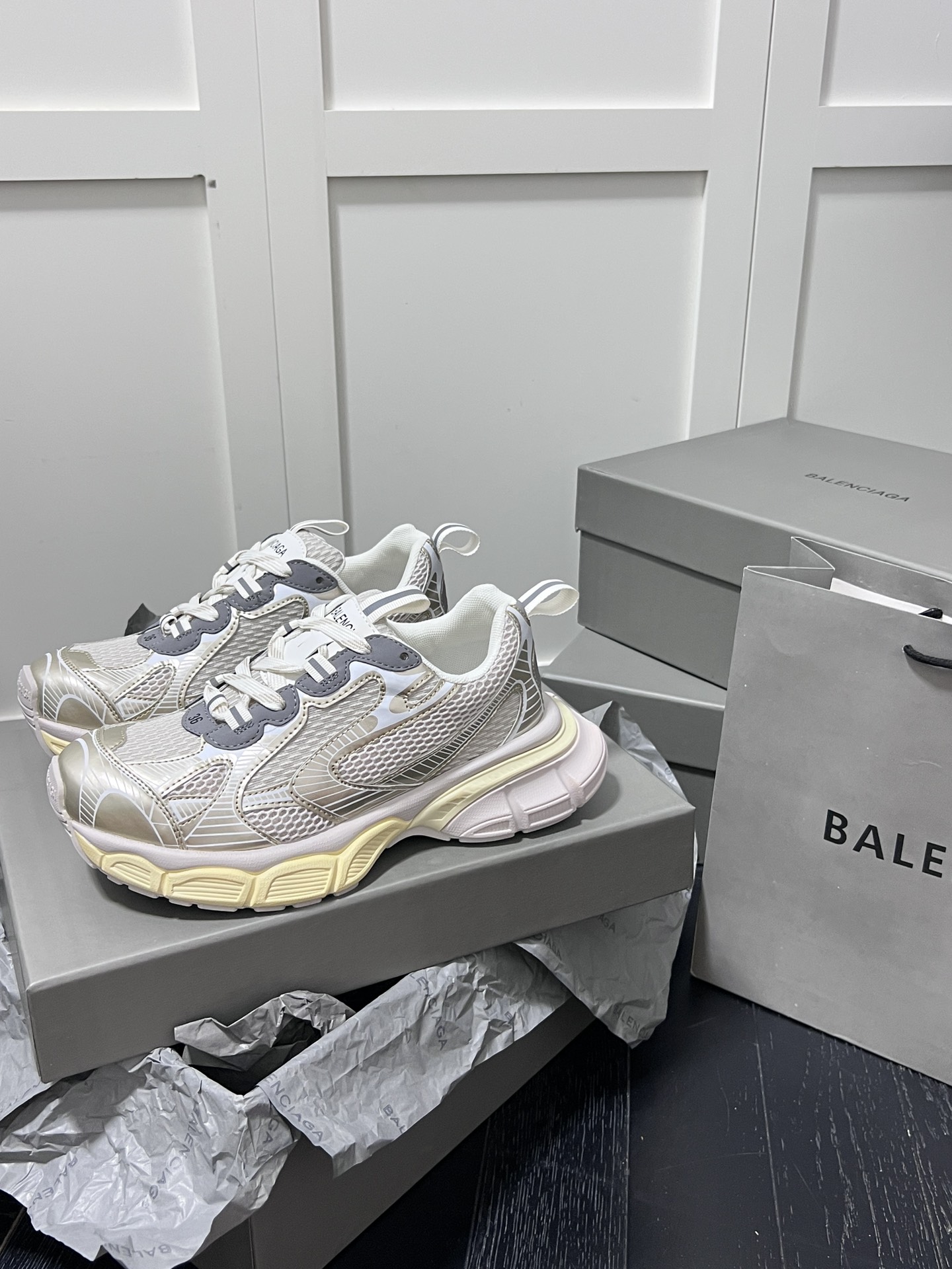 Balenciaga Track Dad Sneakers Beige
