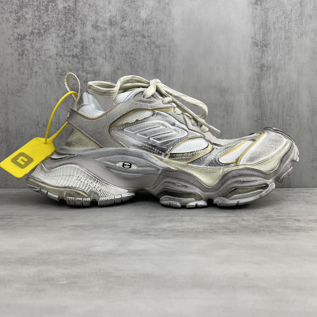 Balenciaga Cargo Sneaker White Yellow Silver