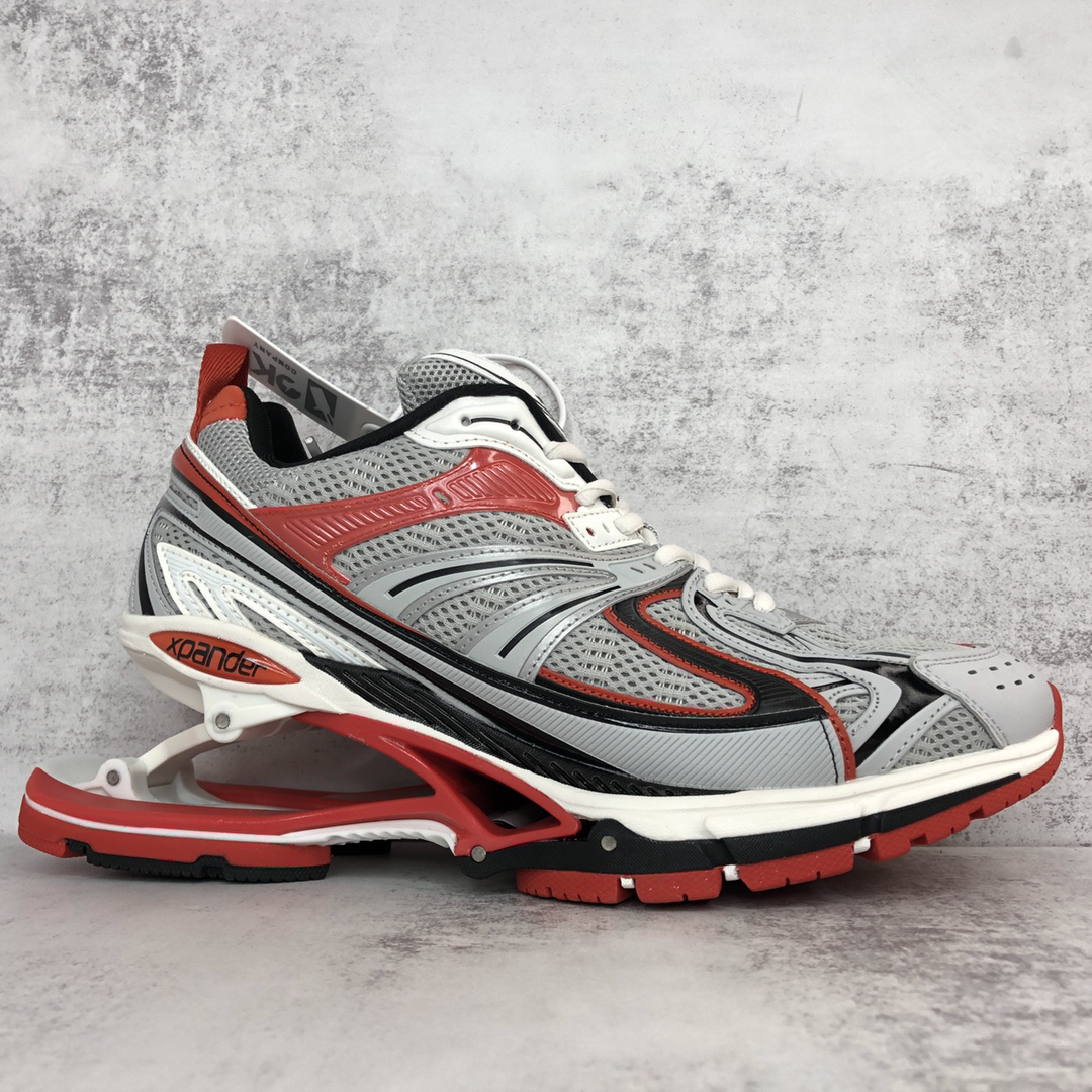 Balenciaga X-Pander Runner Sneakers Gray Red