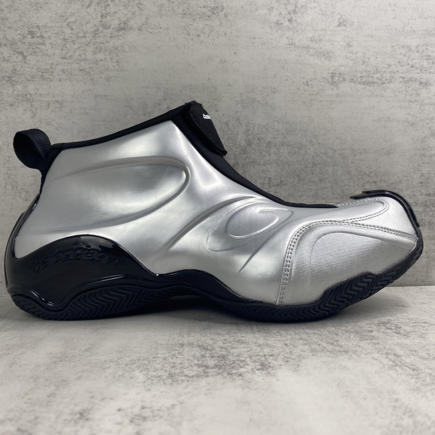 Balenciaga Zip Basketball Shoes Silver