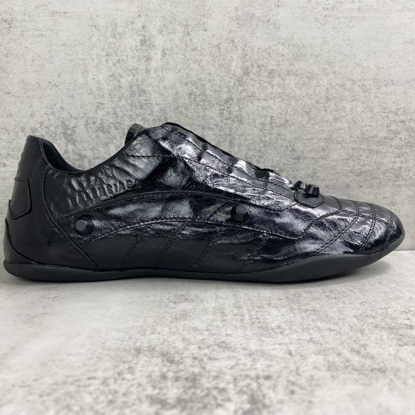 Balenciaga Punk Lace-Up Shoes Black
