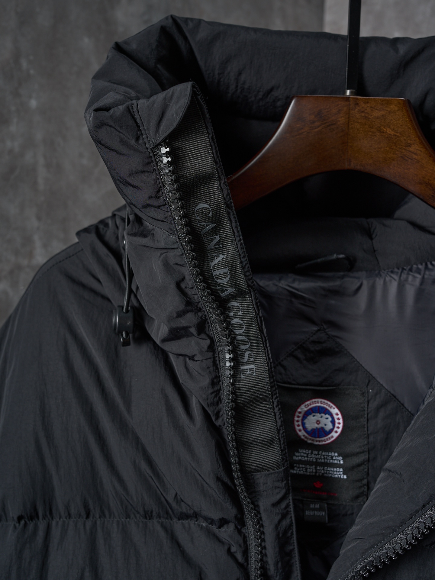 Canada Goose Hooded Puffer Jacket Black