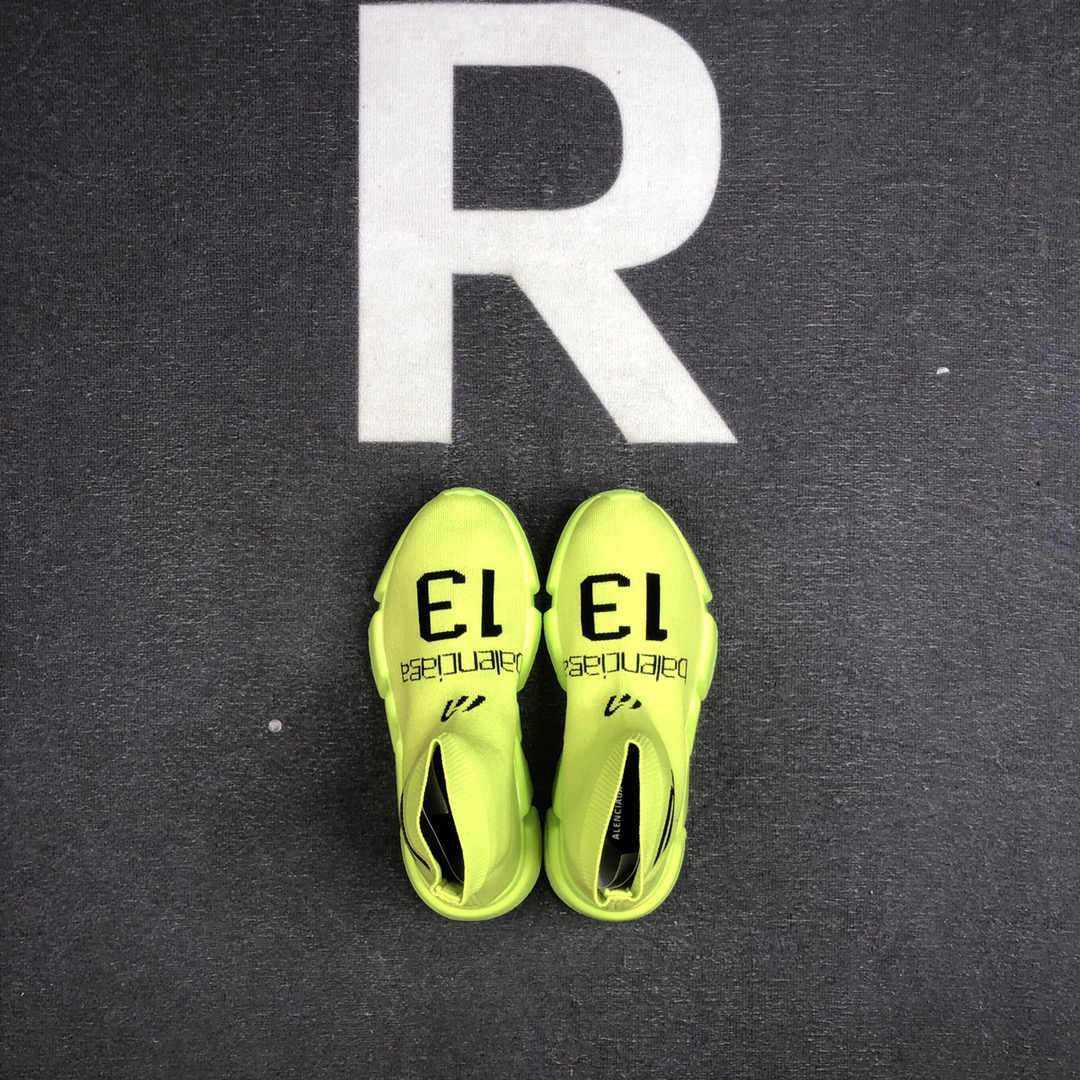 Balenciaga Speed Sock Sneakers Neon Yellow