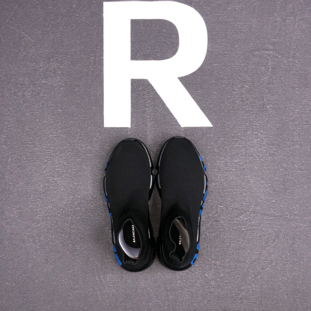 Balenciaga Speed Sock Sneakers Black/Blue