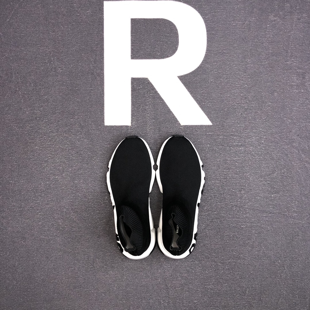 Balenciaga Speed Sock Sneakers Black/White