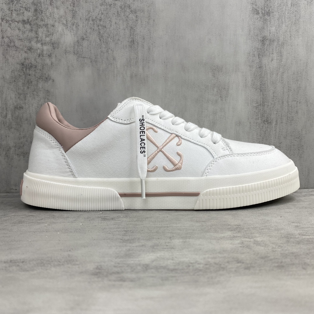 Off-White Low Vulcanized Canvas Sneakers White/Pink