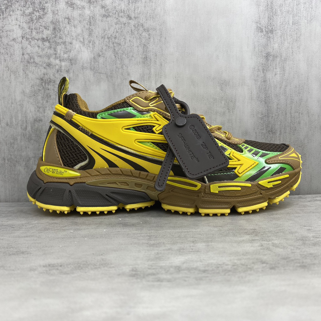 Off-White CO V Runner Sneakers Yellow/Green