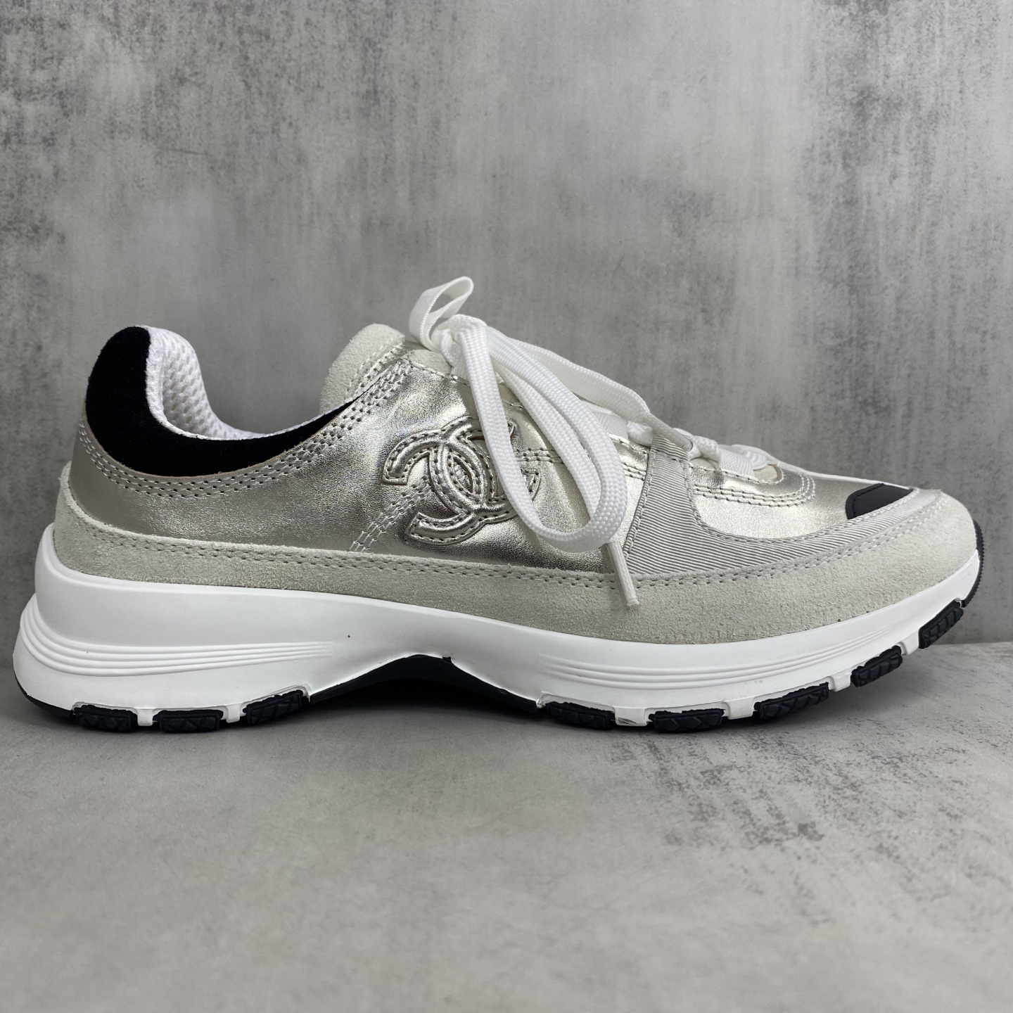 Chanel Casual Sport Sneakers Silver