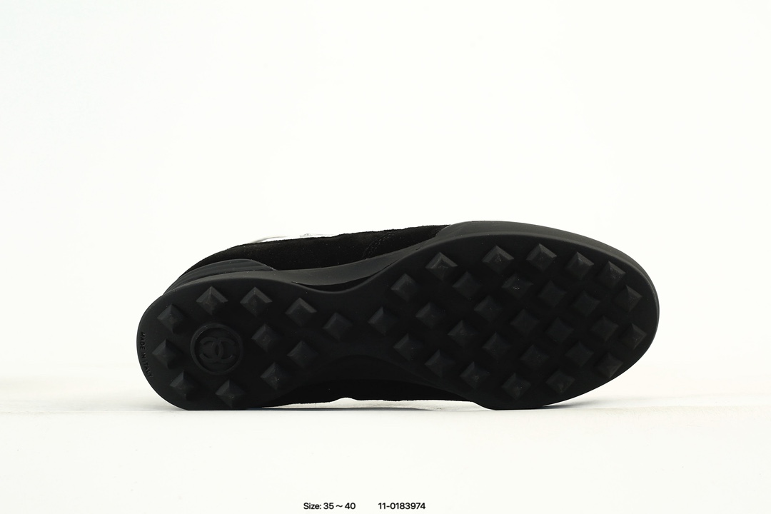 Chanel Quilted Low-Top Sneakers Silver/Black