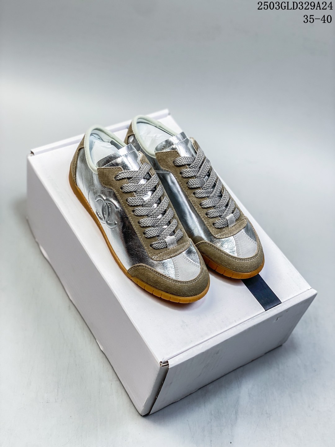 Chanel 24SS Trainer Sneakers Silver
