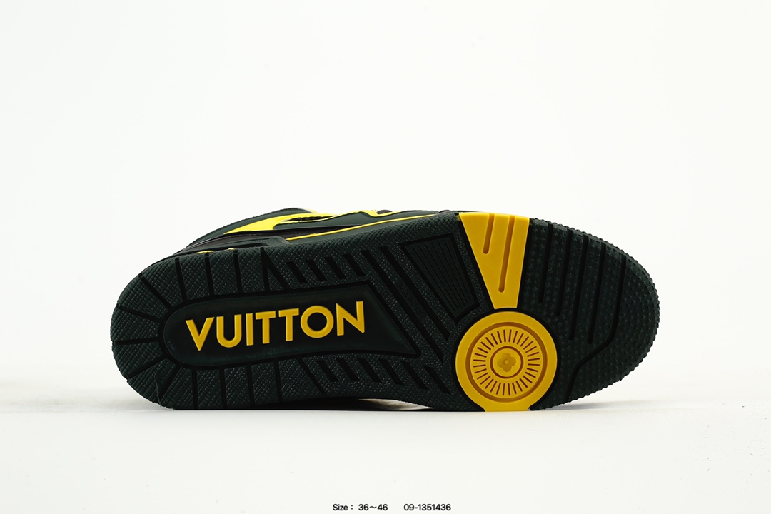 Louis Vuitton Trainer Low Sneaker Black Yellow