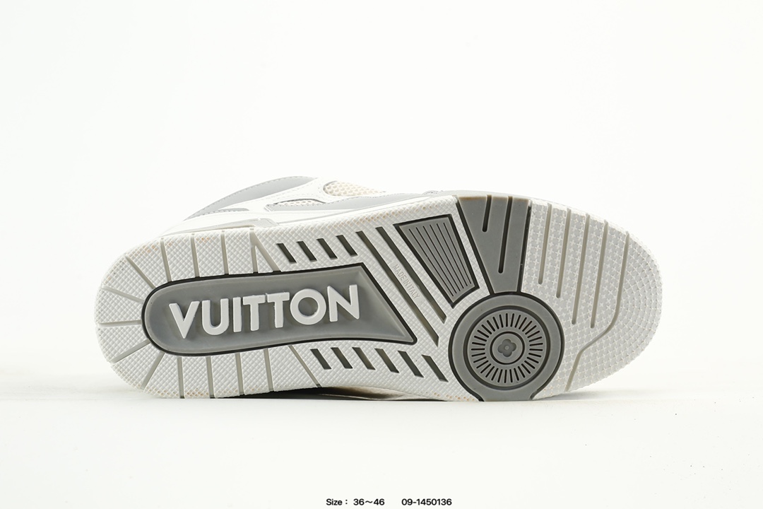 Louis Vuitton Trainer Low Sneaker White Grey