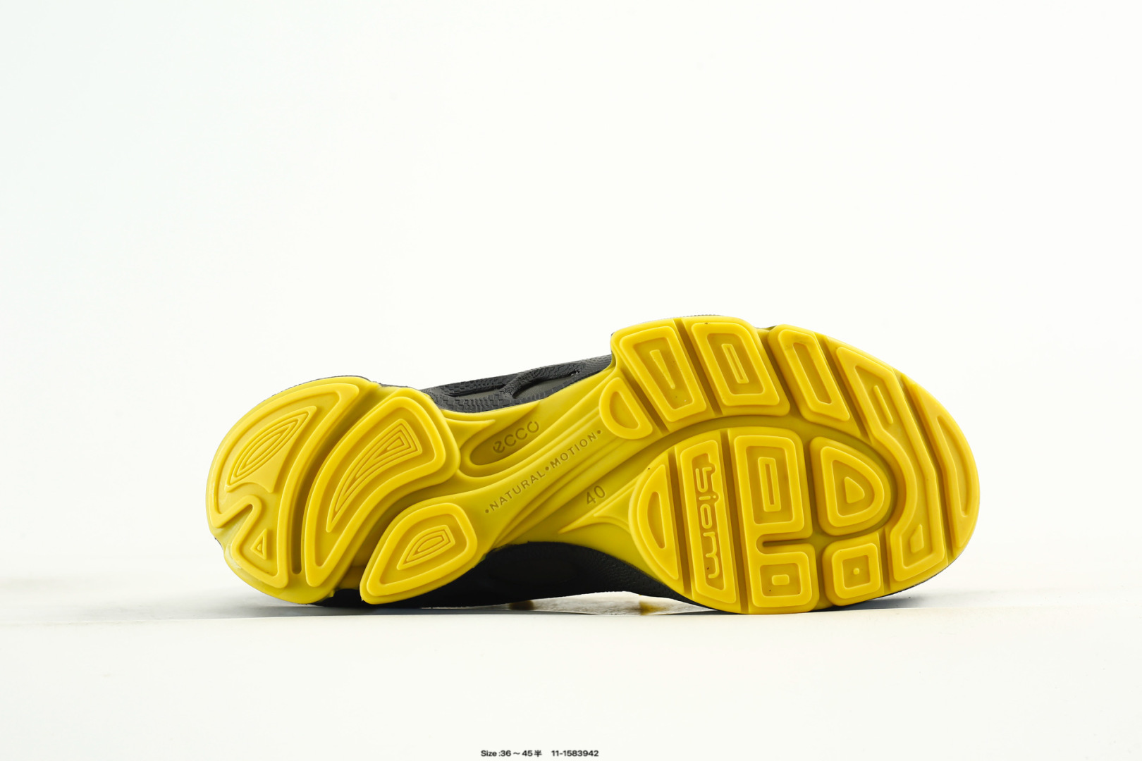 ECCO Biom Leather Sneakers Gray/Yellow