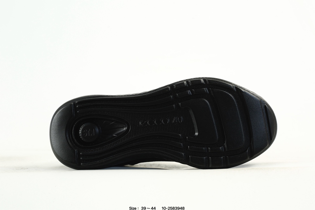 Ecco Breathable Leather Sneakers Black