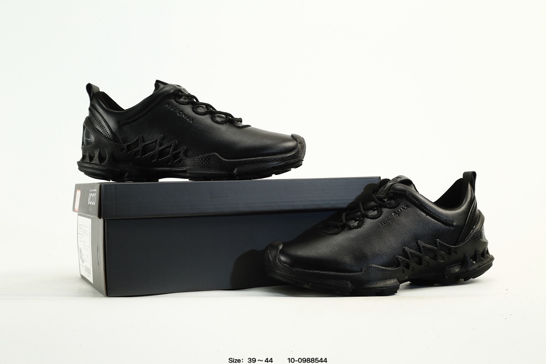 ECCO Breathable Leather Sneakers Multicolor