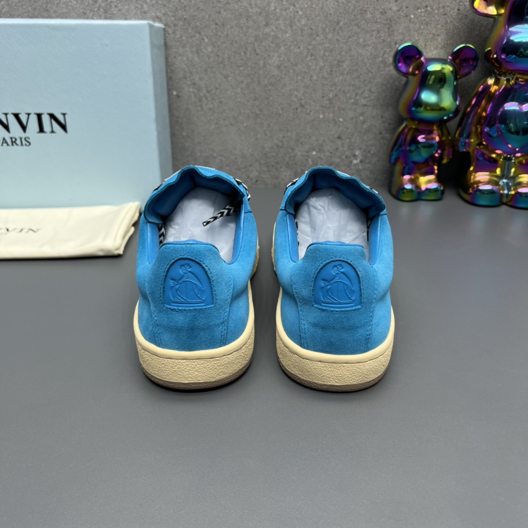 Lanvin Suede Retro Sneaker Blue
