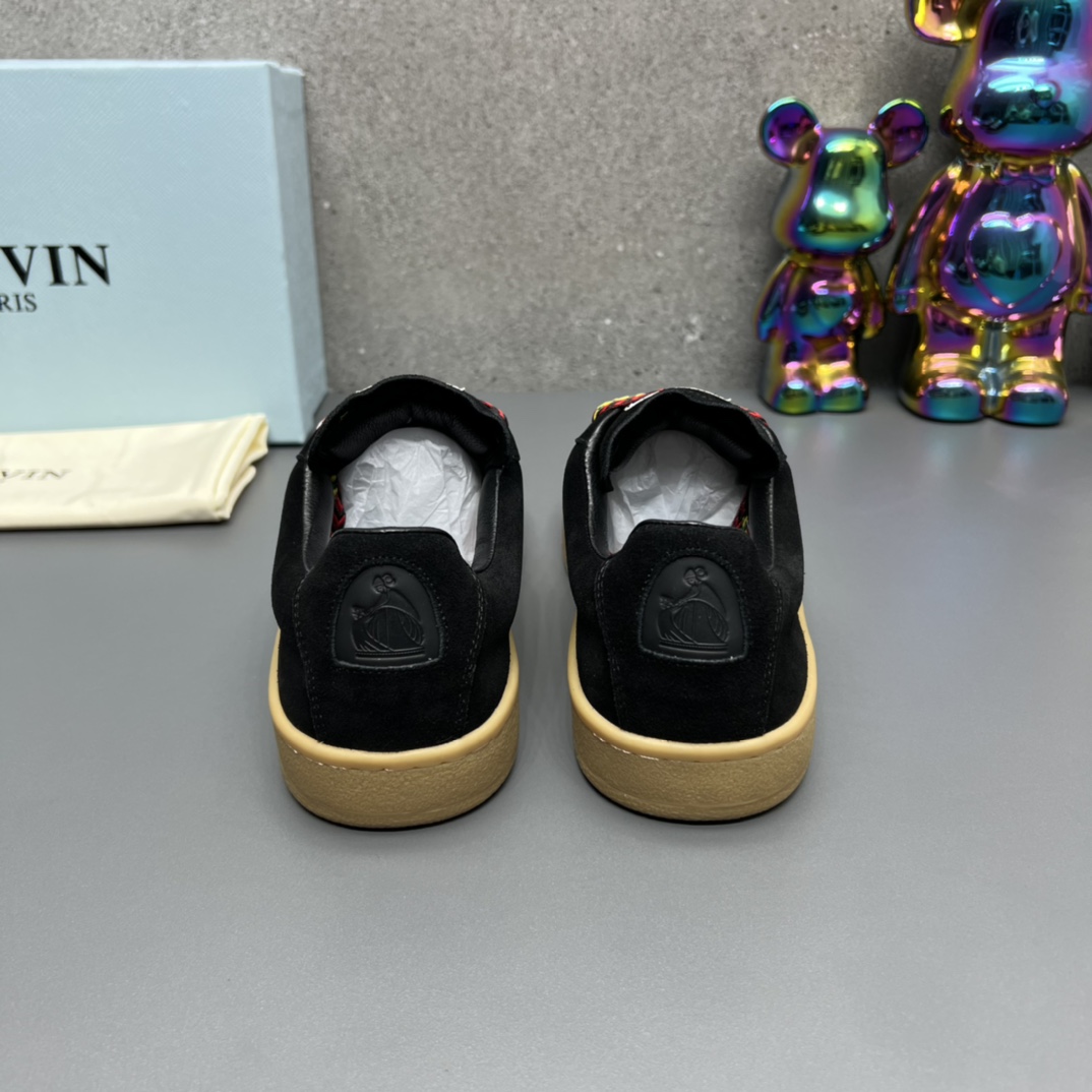 Lanvin Suede Retro Runner Sneakers Black