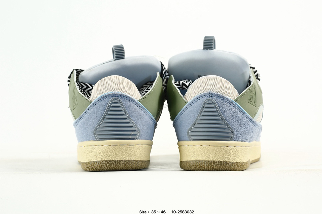 Lanvin Curb Leather Sneakers Multicolor