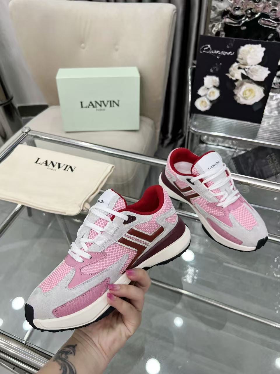 Lanvin Clay Runner Sneaker Pink