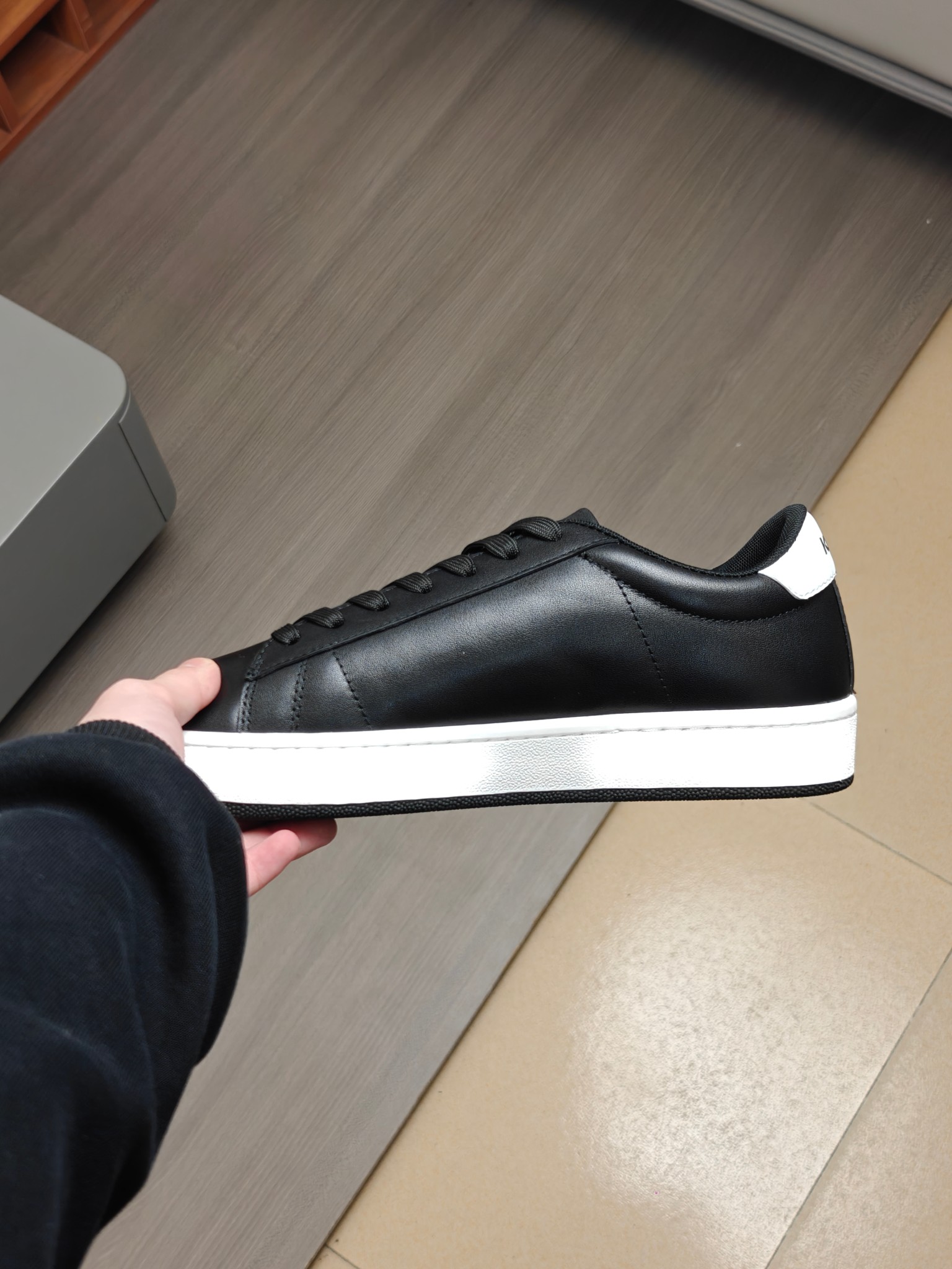 KENZO Leather Low-Top Sneakers Black