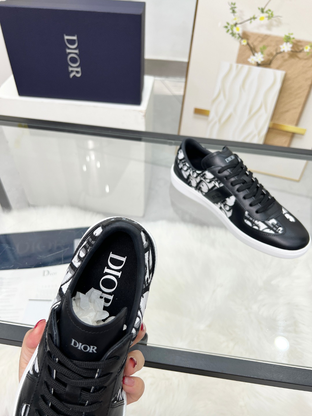 Dior B01 Low Sneakers Black/White