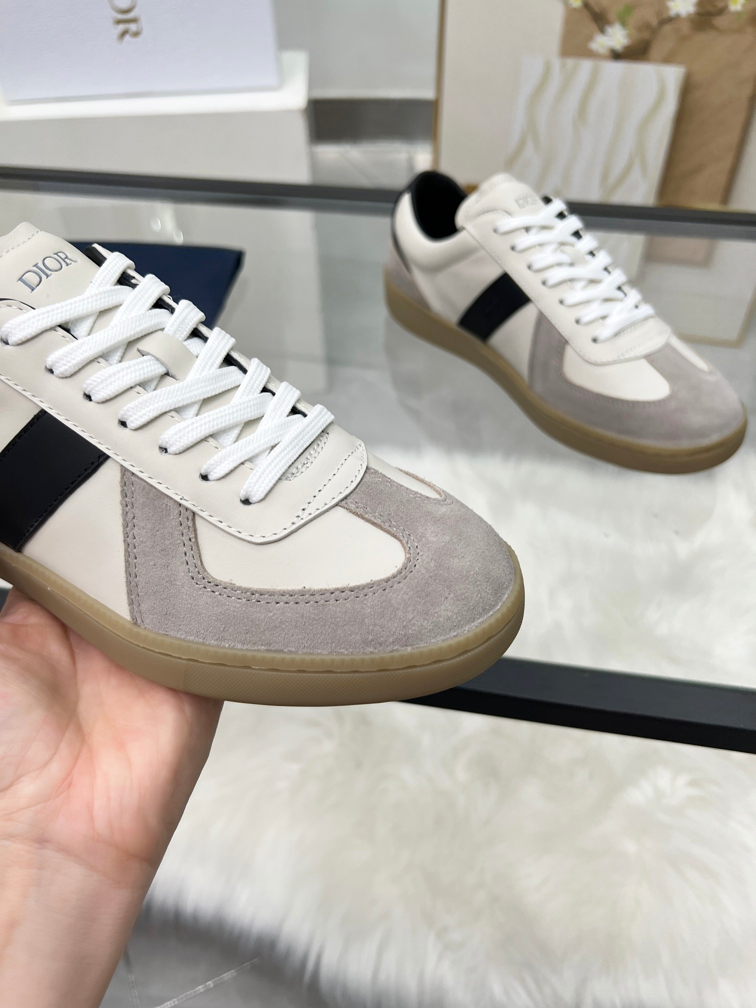 Dior B01 Low-Top Sneakers White