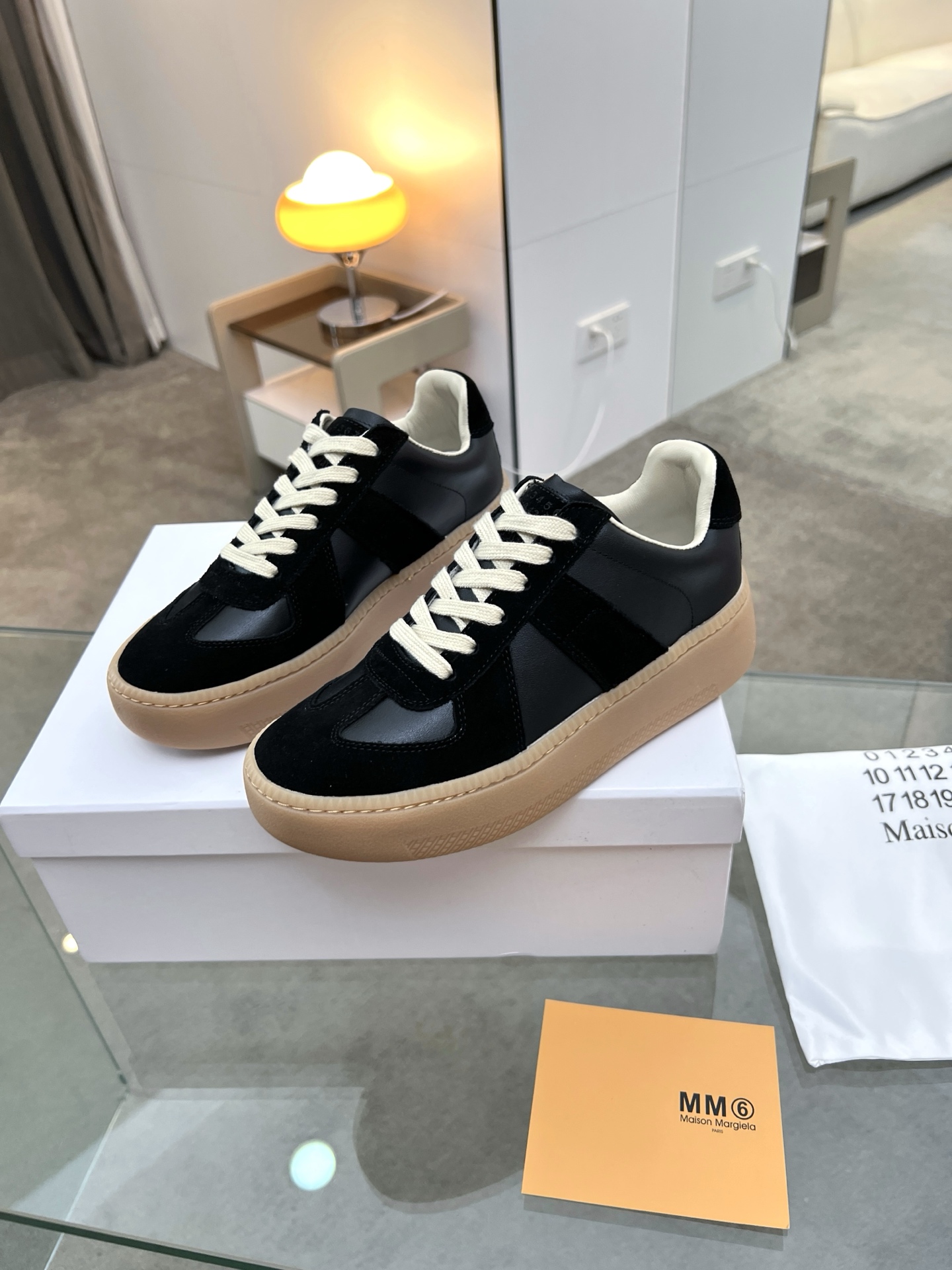MM6 German Trainer Sneakers Black