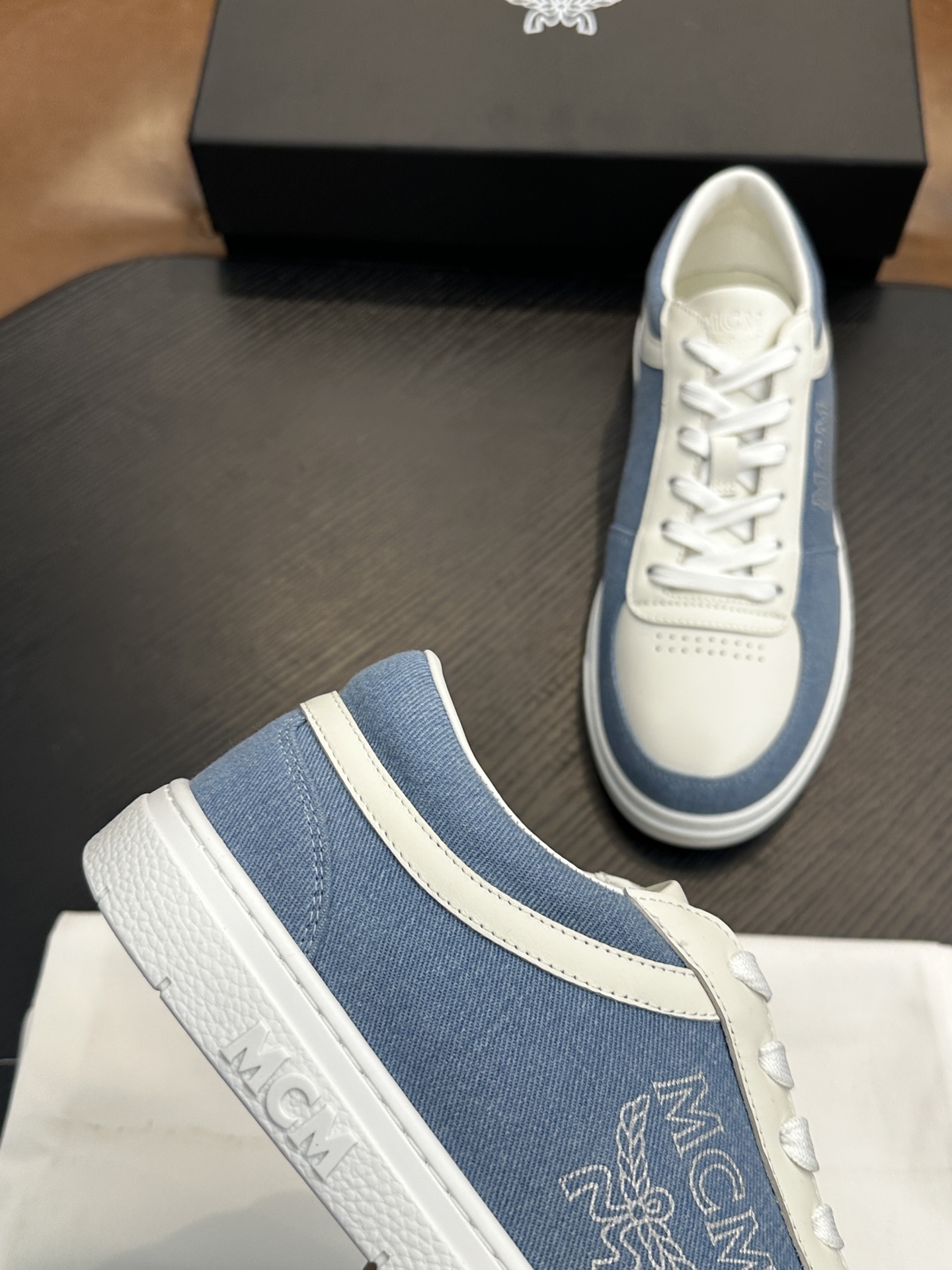 MCM Skystream Monogram Sneaker Blue