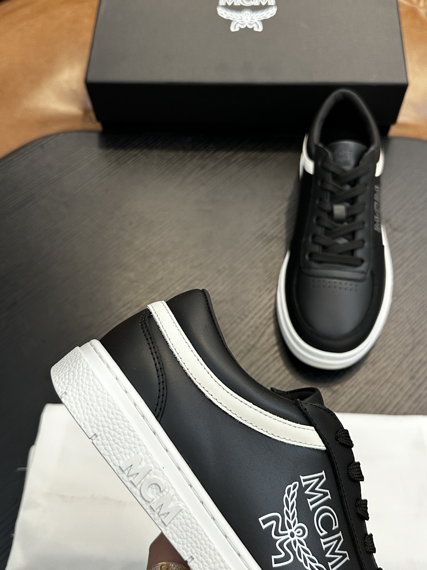 MCM Skystream Logo Sneakers Black