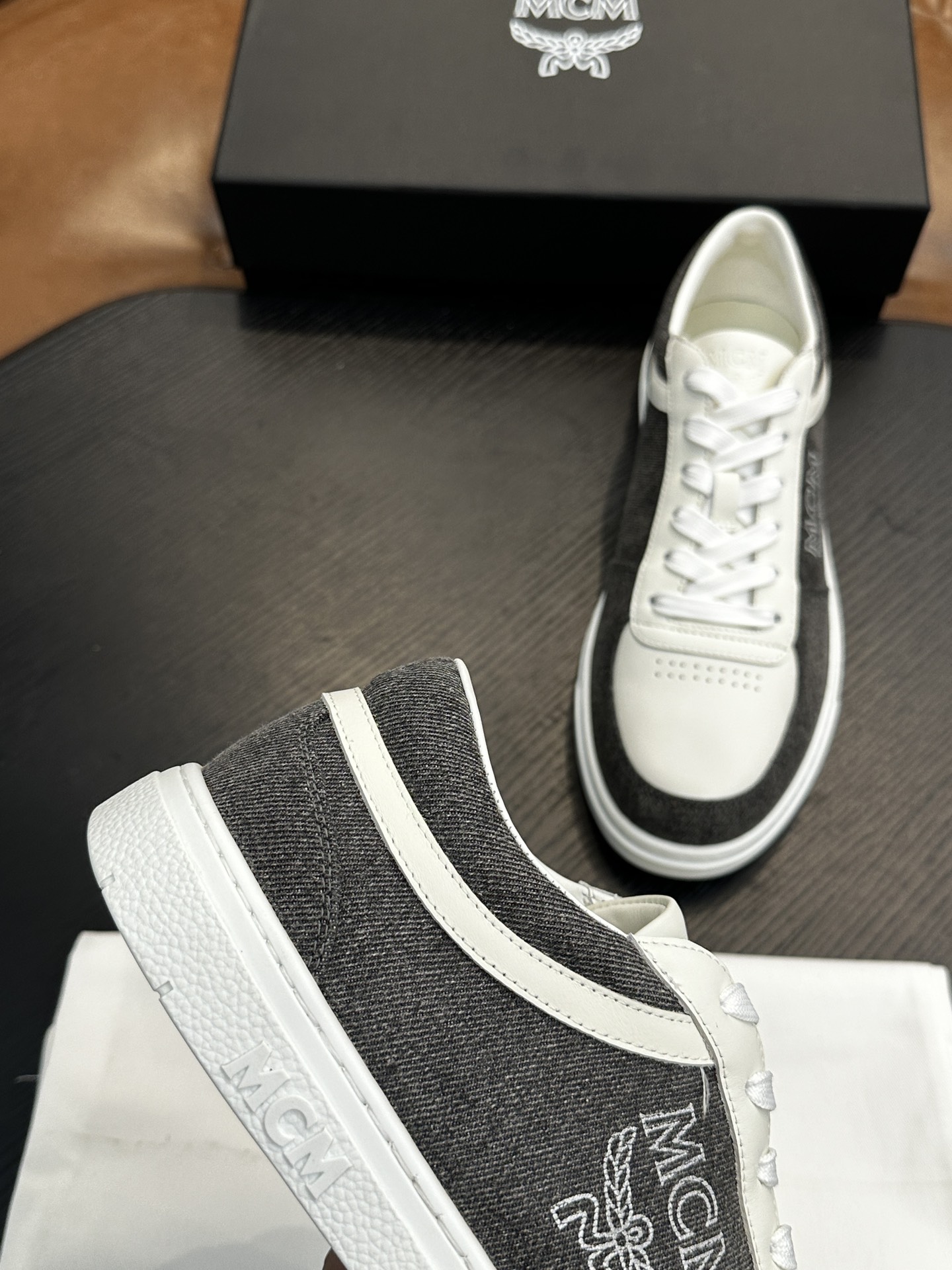 MCM Skystream Cubic Monogram Sneakers Grey