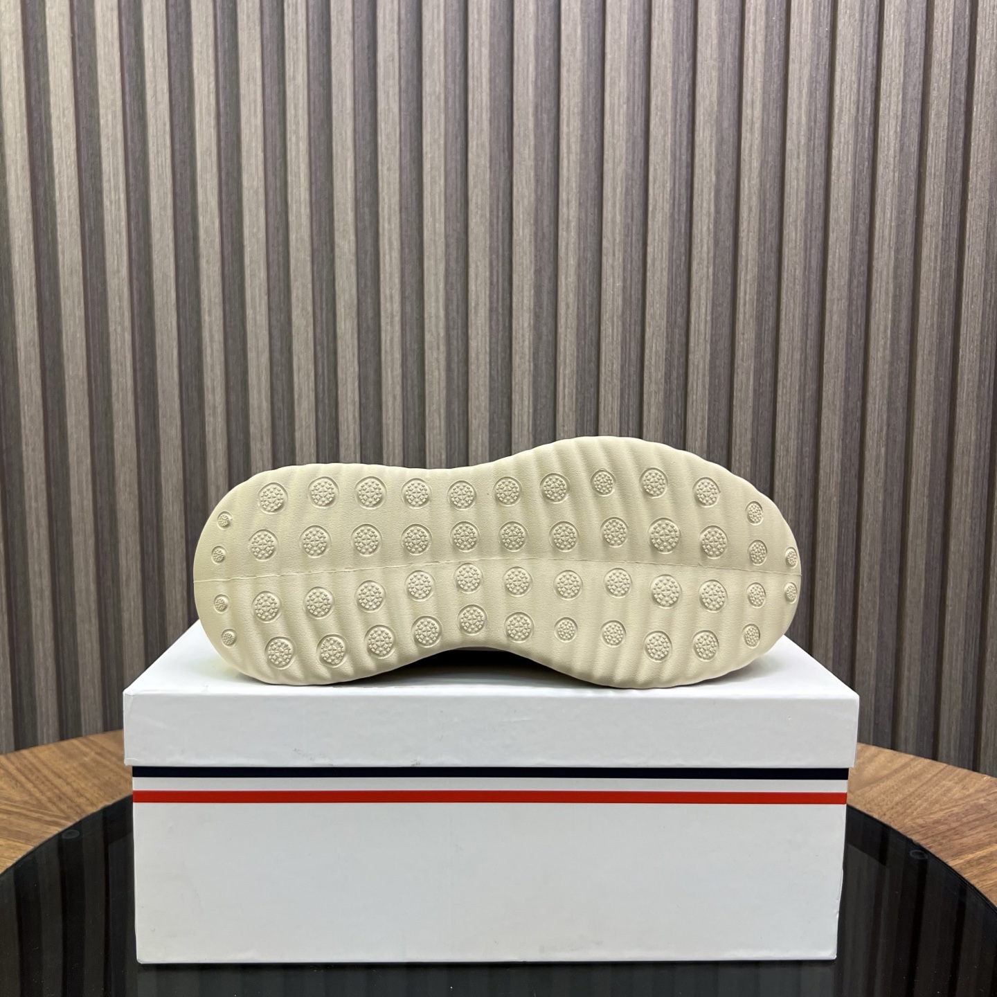 Moncler Knit Slip-On Sneakers Beige