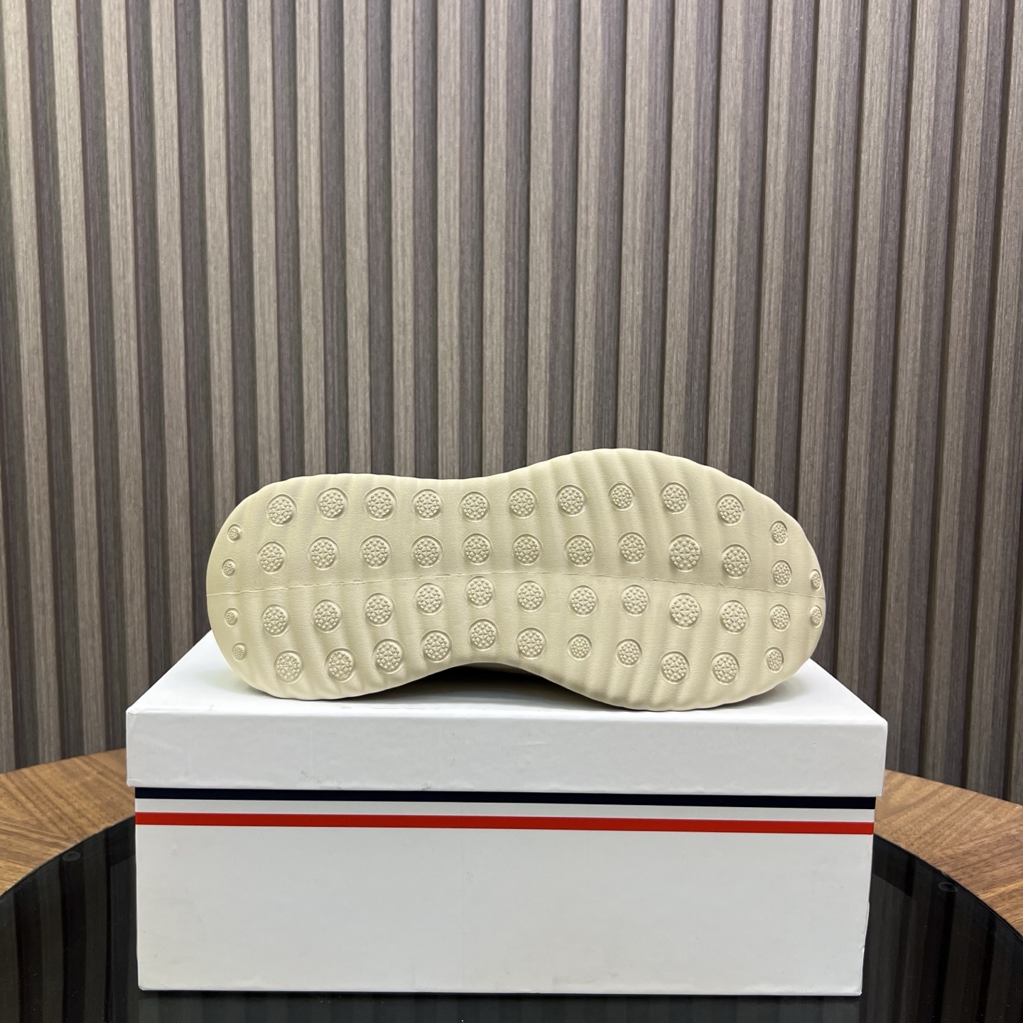 Moncler Knit Slip-On Sneakers Beige