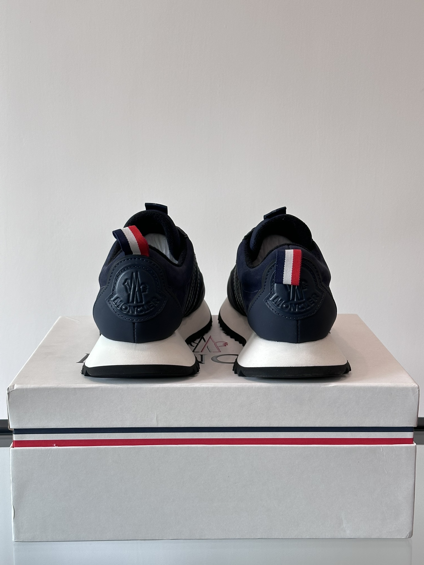 Moncler Pacey Platform Sneakers Navy