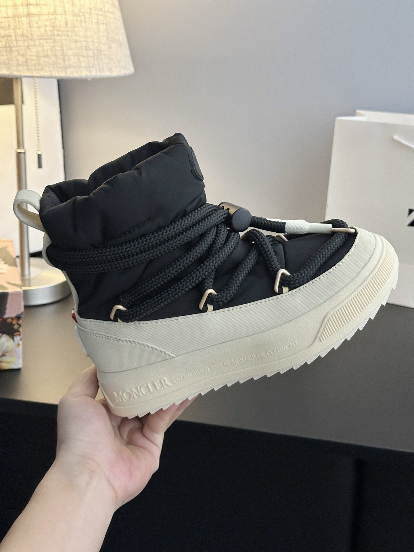 Moncler Altive Mid Down Boots Black