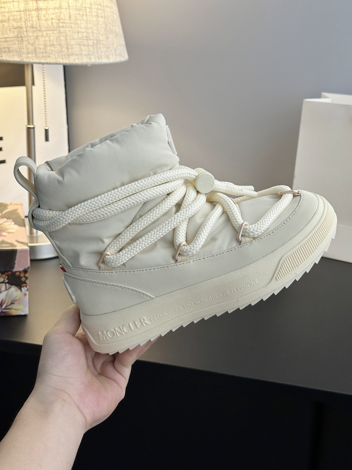 Moncler Altive Mid Snow Boots White