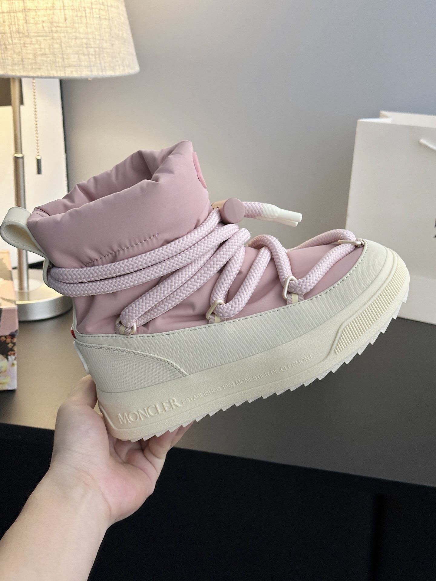 Moncler Altive Mid Snow Boots Pink