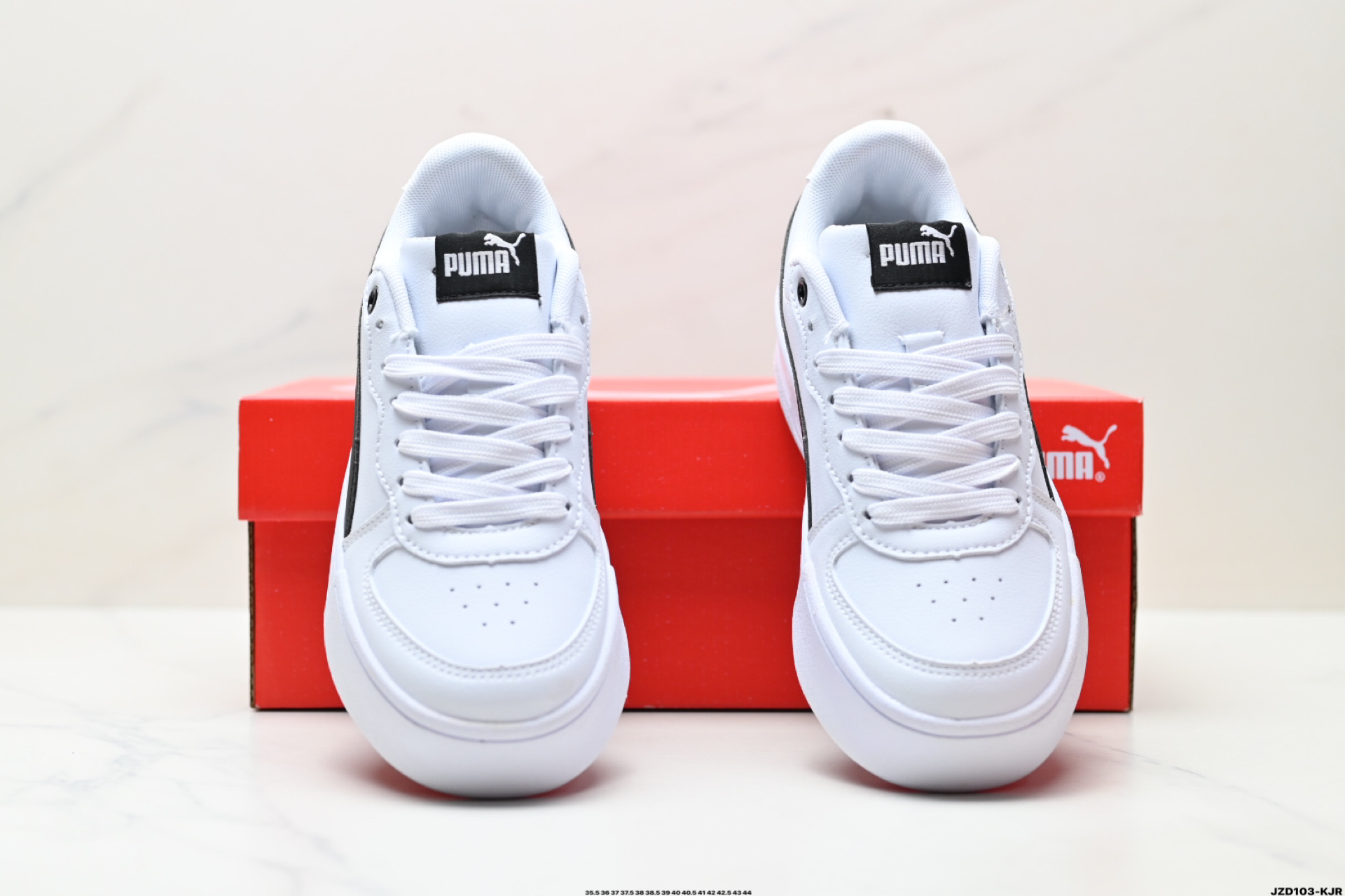 Puma Skye Leather Platform Sneakers White/Black