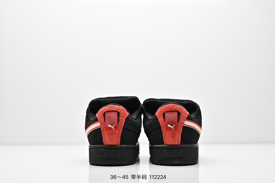Puma Suede XL Casual Skate Shoes Black/Red/White
