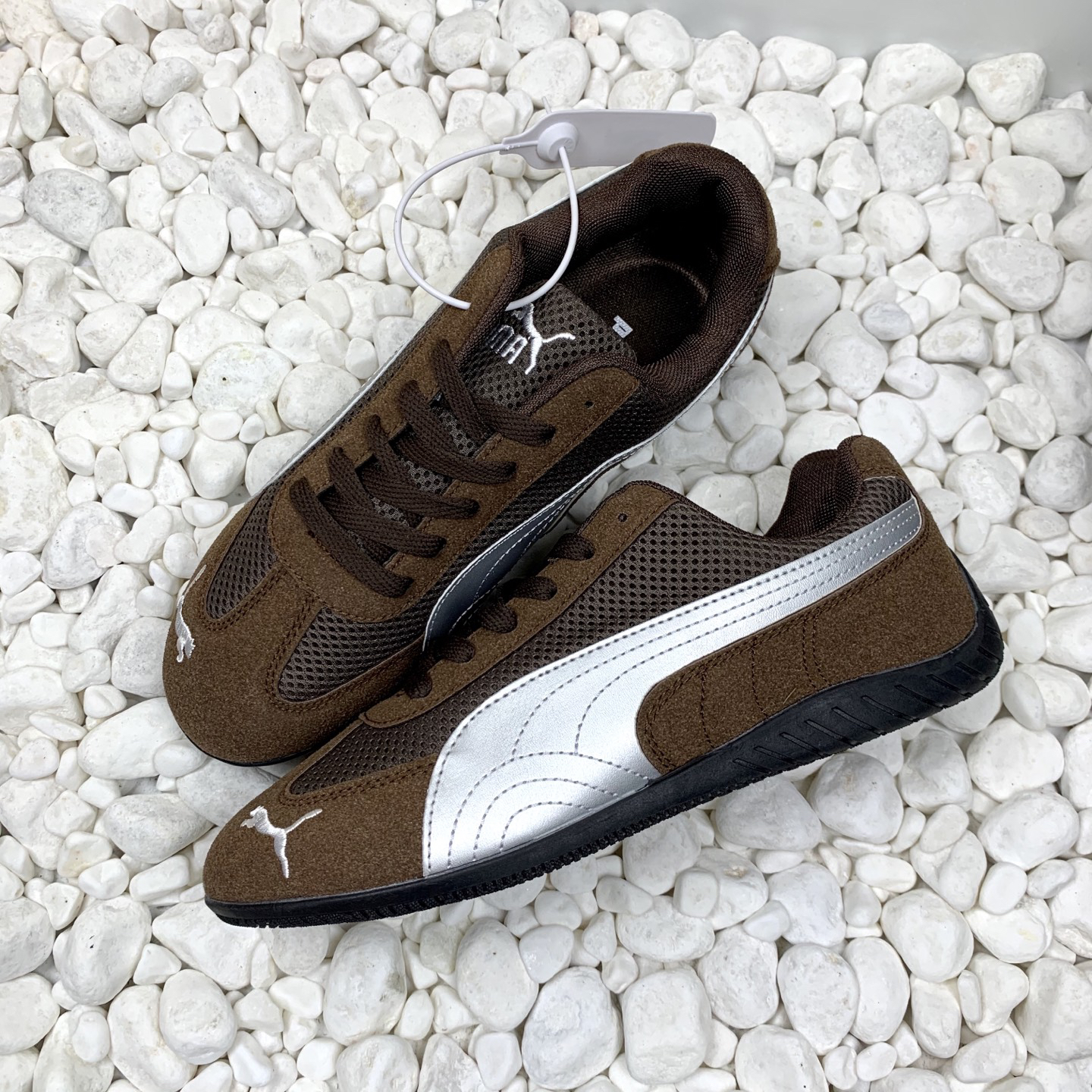 Puma Mesh Low-Top Sneakers Dark Brown