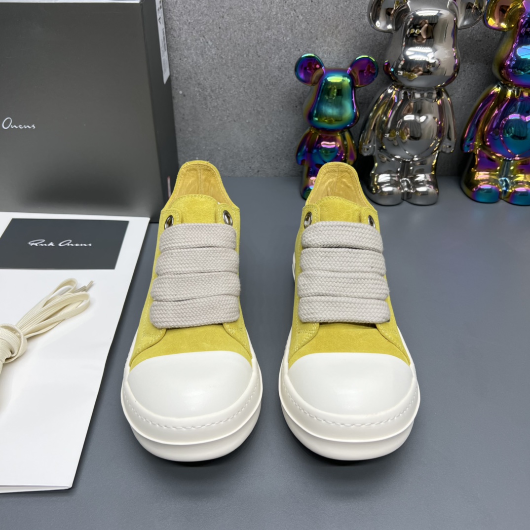 Rick Owens Low Sneakers Yellow